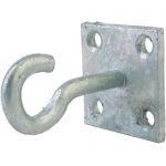 50mm x 50mm Plate & Hook For Chains, Stables Hay Nets Galvanised 511